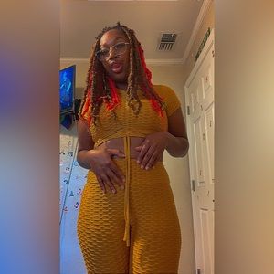 A two piece that make your butt look bigger and make your figure pop.